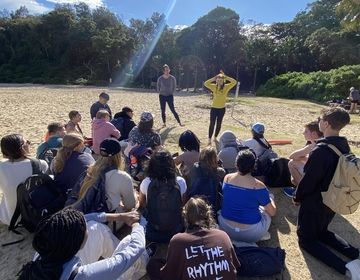 Student's learning about snorkeling!