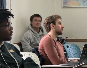 students in classroom abroad prague