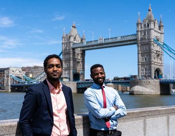 Members of "The Eagles" at the 2024 CIEE Global Internship Conference in London