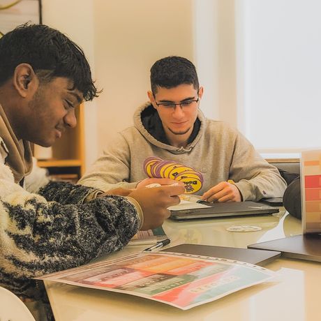 students studying foreign language abroad