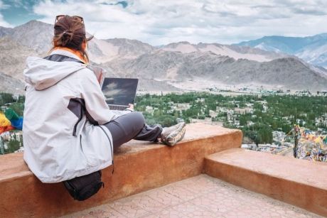 Teach abroad-mountain-laptop