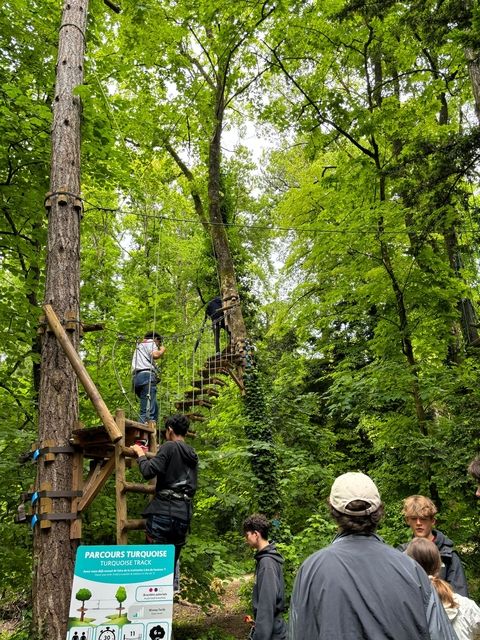 Boys at the ropes course