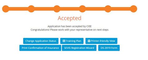 Sevis registration wizard screenshot