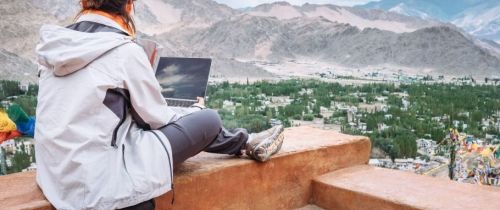 Teach abroad-mountain-laptop