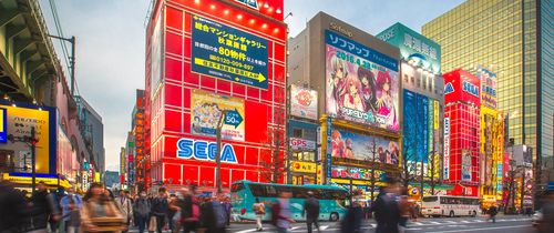 Sega screen in Kyoto