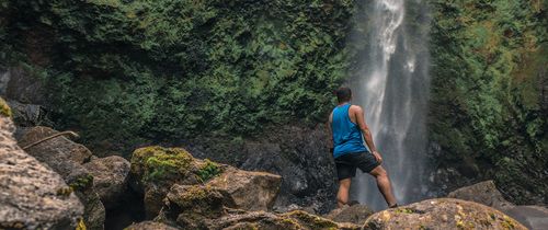 costa rica cloud forest waterfall abroad