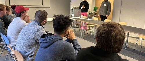 Interns sitting in orientation