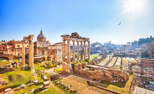 sunny day roman ruins