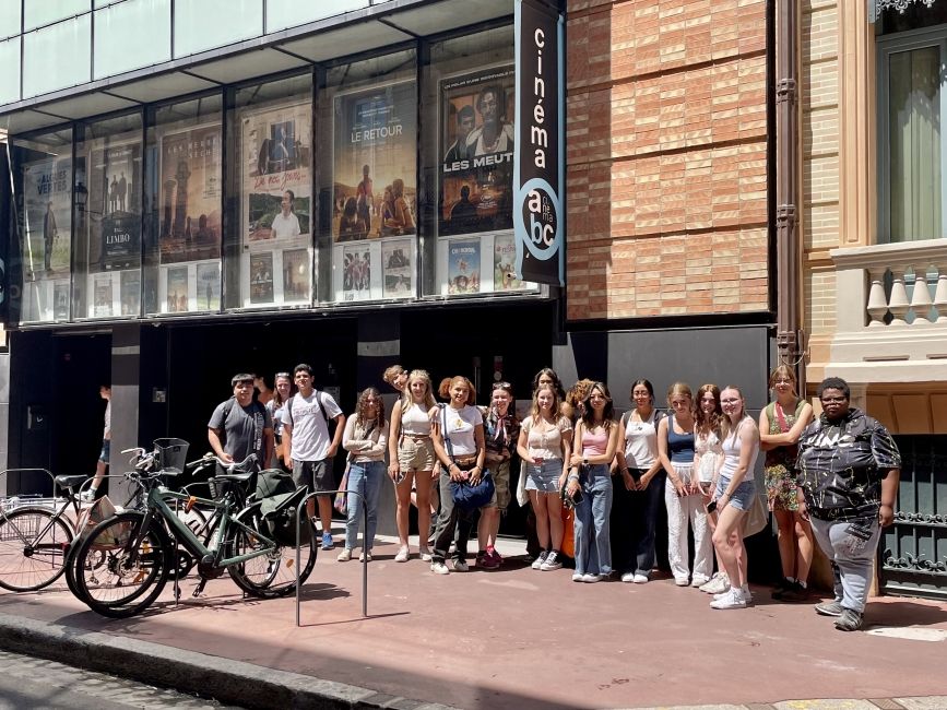 In front of Cinéma ABC