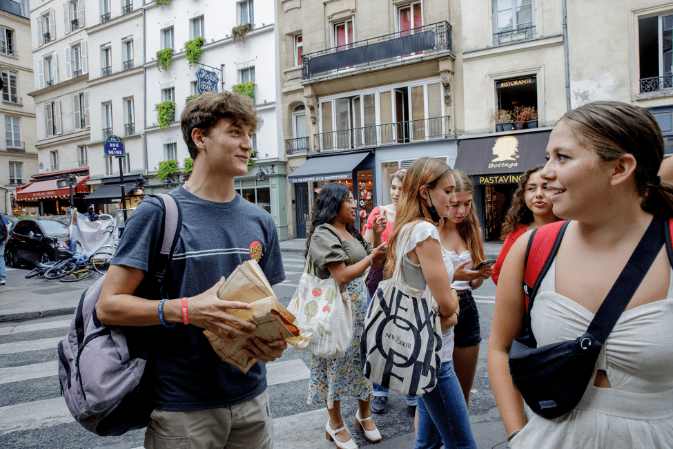 Students exploring Montmartre in Paris, France