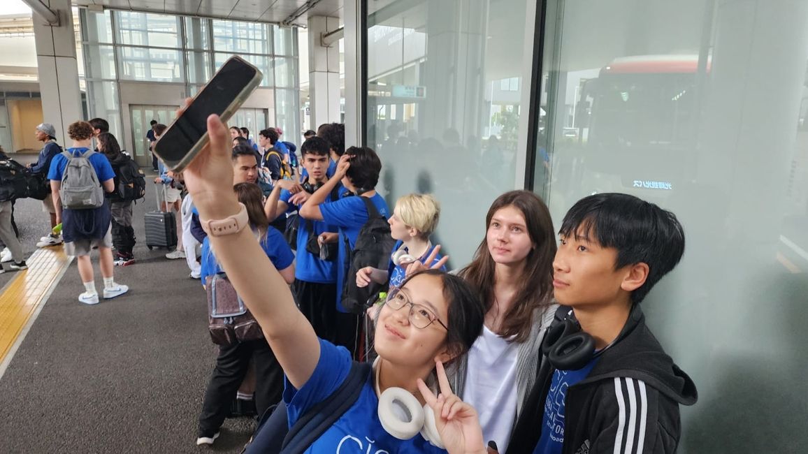 Students taking a selfie