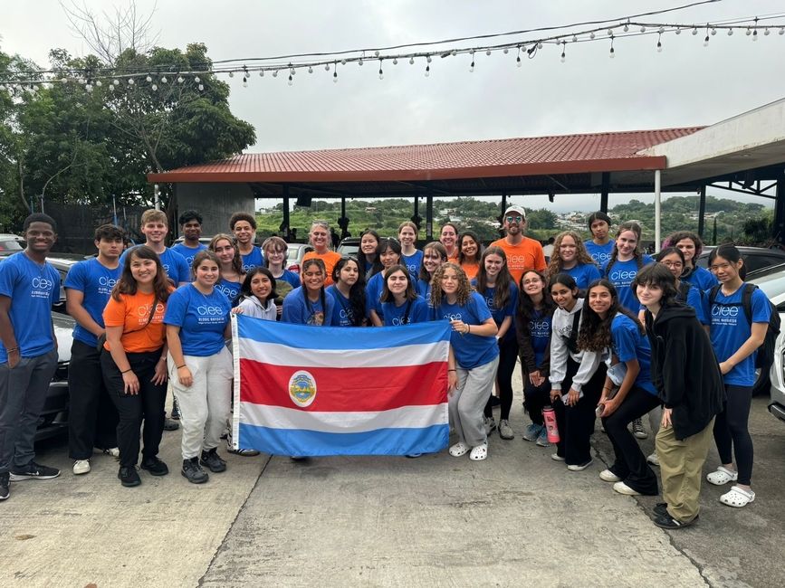 Group picture after having our first meal in Costa Rica! This was a typical restaurant in San Jose, the capital.