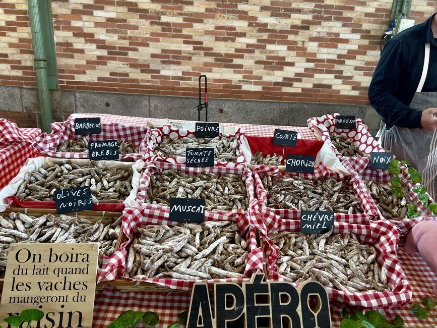 various dried charcuterie 