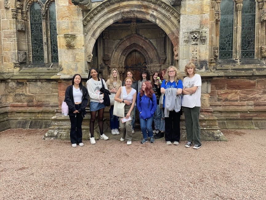 In front of Rosslyn Chapel