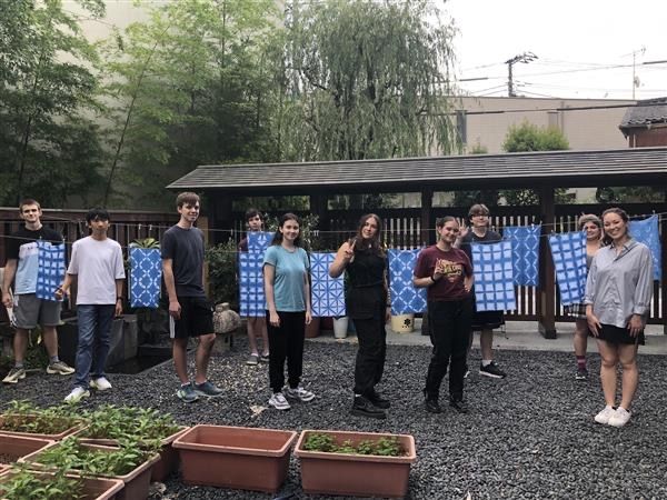 group picture during drying fabrics