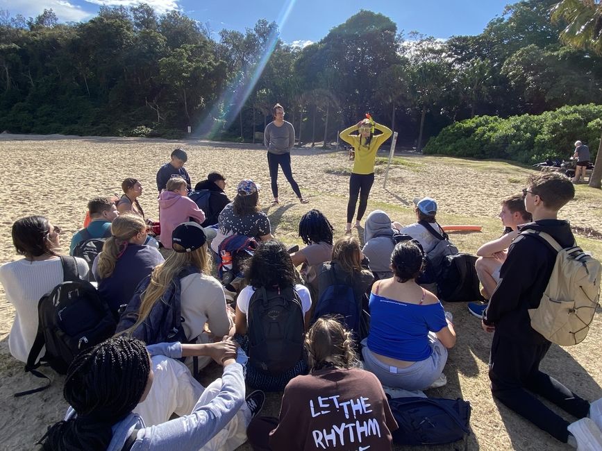 Student's learning about snorkeling!