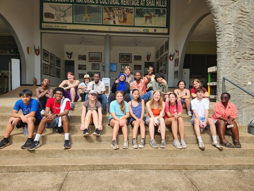 Group at the museum steps