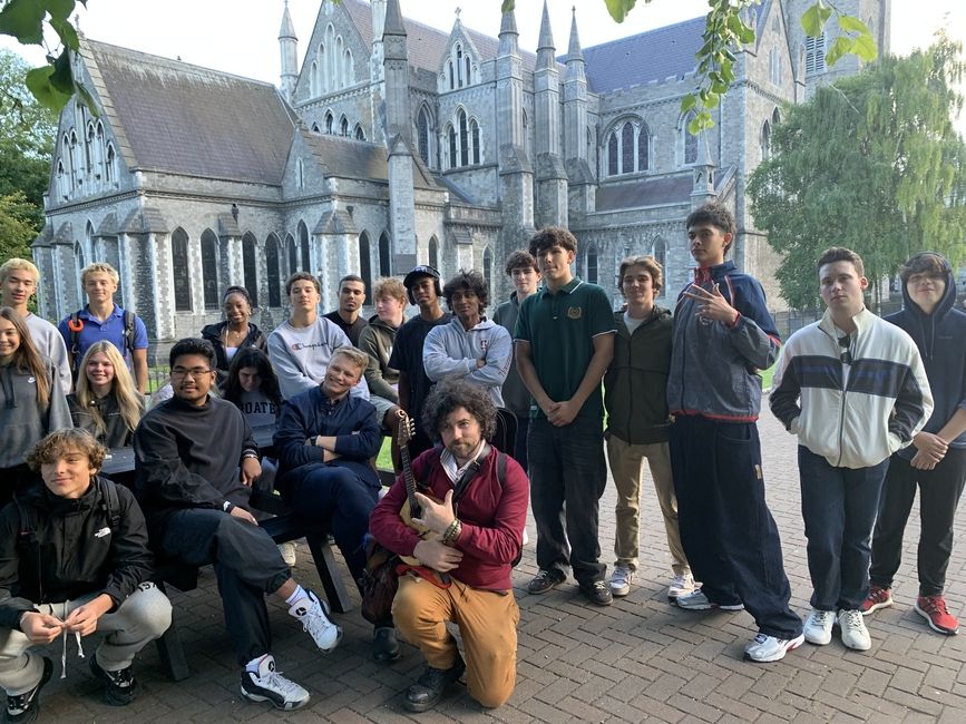 group photo at St. Patrick's cathedral