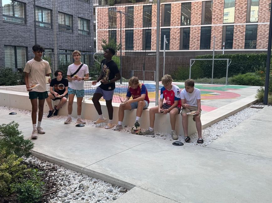 Students eating