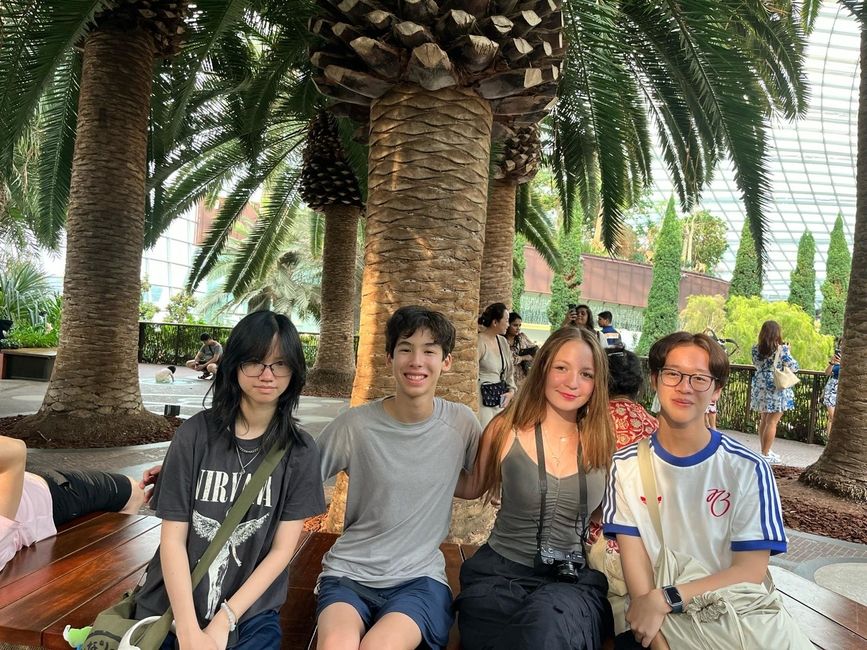 Students in Flower Dome