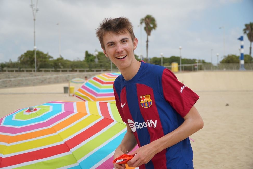 Collin enjoying our Beach day!