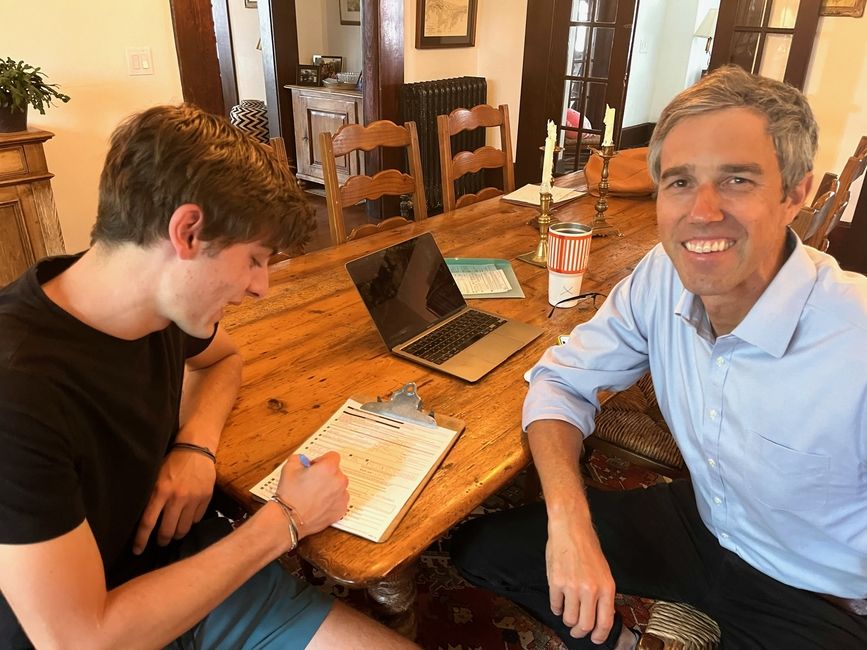 Beto registering me to vote 