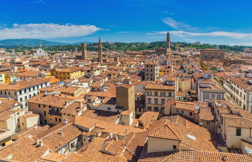 aerial view of florence