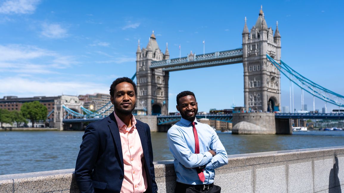 Members of "The Eagles" at the 2024 CIEE Global Internship Conference in London