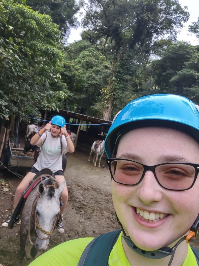 Ellie and Peyton ready to go riding!