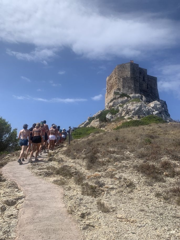 Hike up to the castle