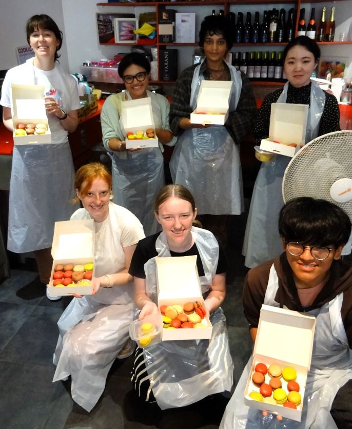 Group Photo with Macarons