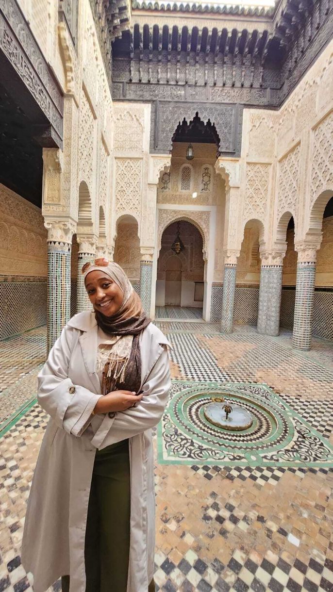 Student visiting a Koranic School in Sale