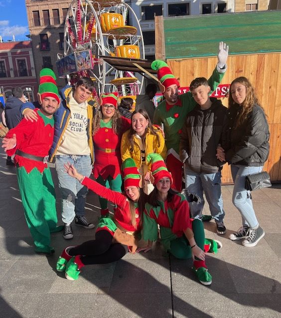 My friends and I went to a Christmas market in Seville. 