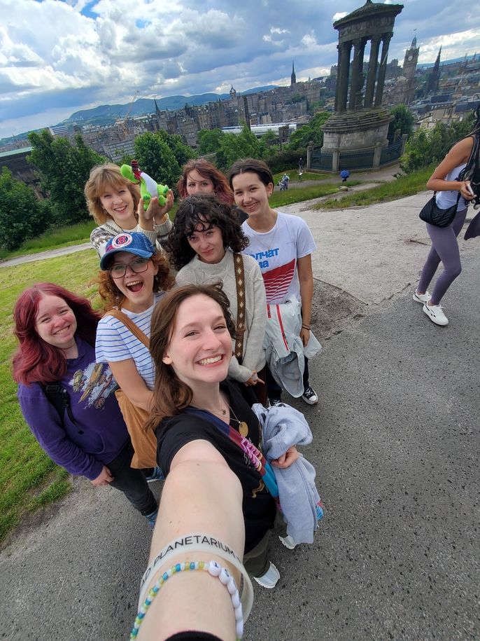 Friends on Calton Hill