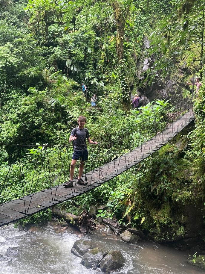 Climate Change Mitigation Student at El Tigre Waterfalls 