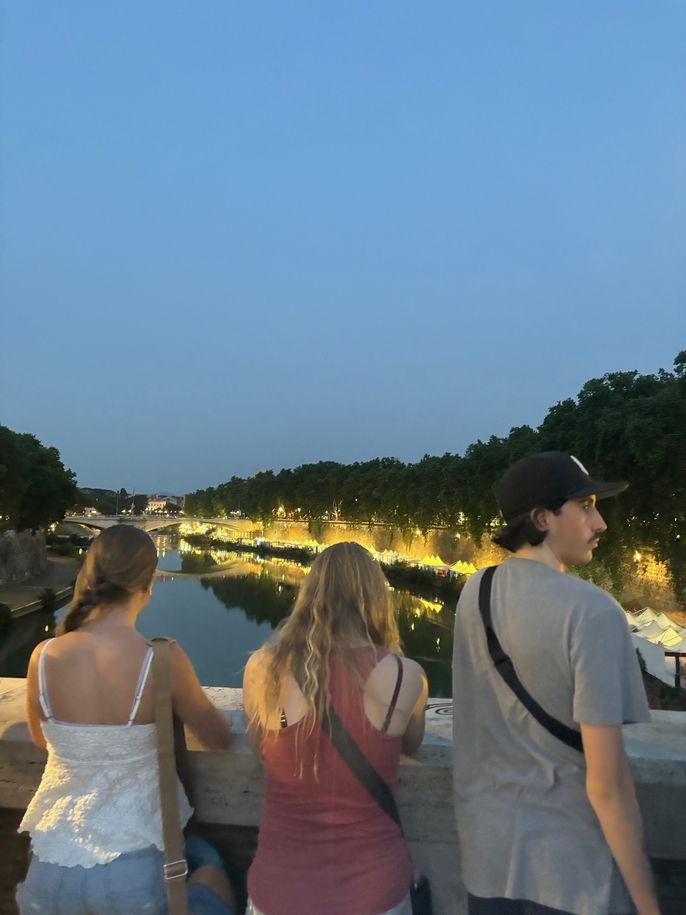 Tiber River at night