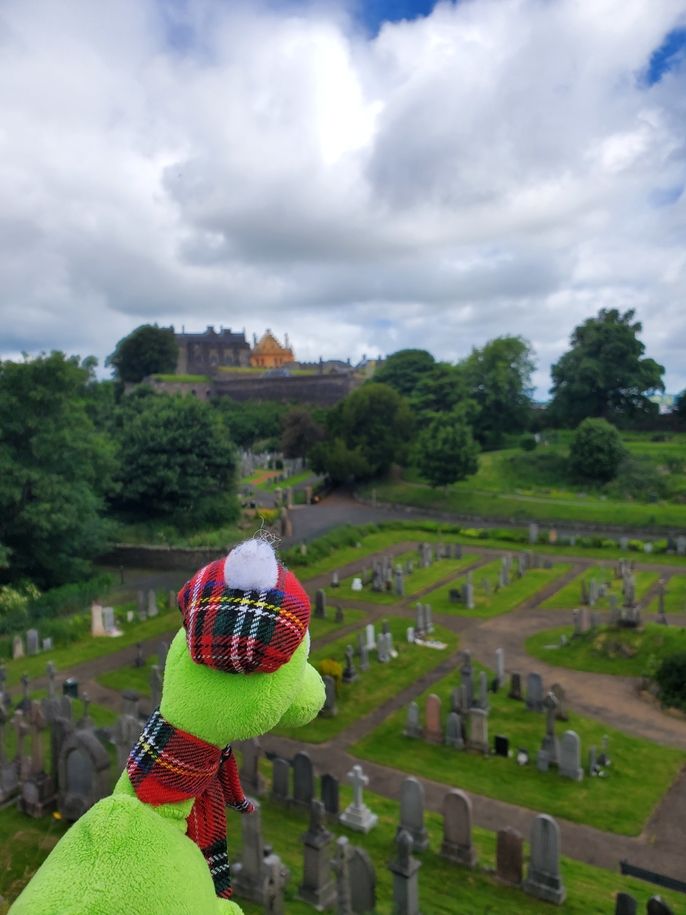 Nessie Looking at a graveyard