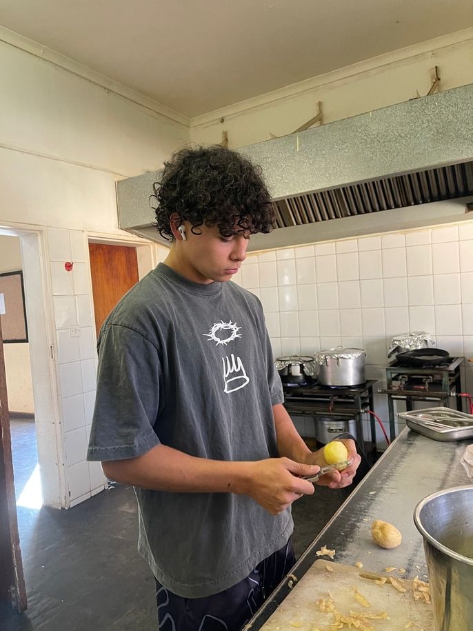 Potato peeling!