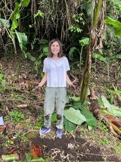 Mary having fun getting muddy!