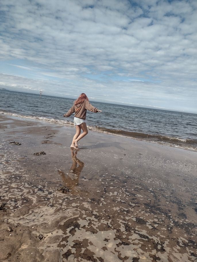 Parker on beach