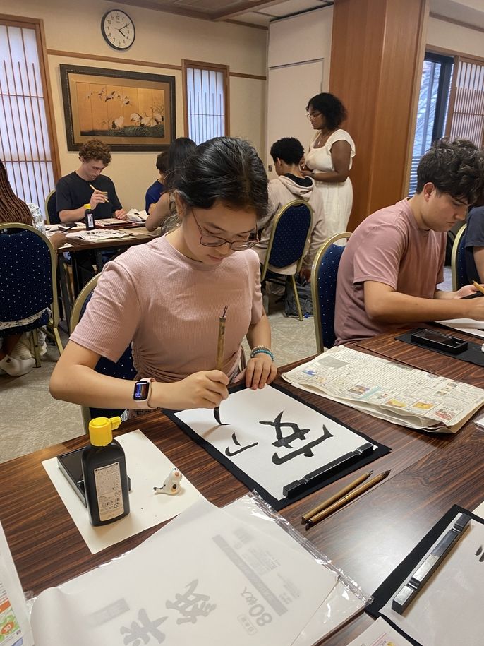 Practicing writing their names