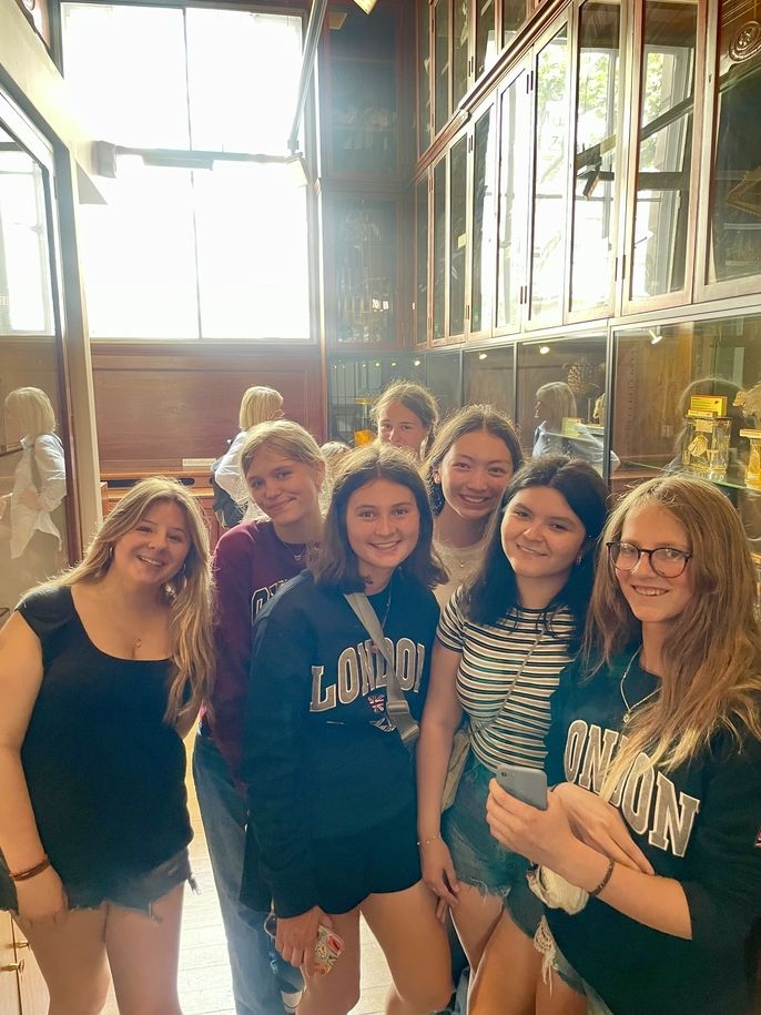 Students at the Grant Museum of Zoology.
