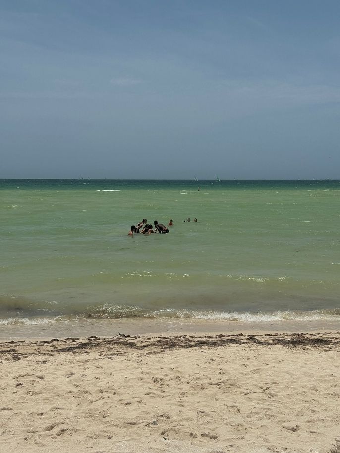 Playing in the water