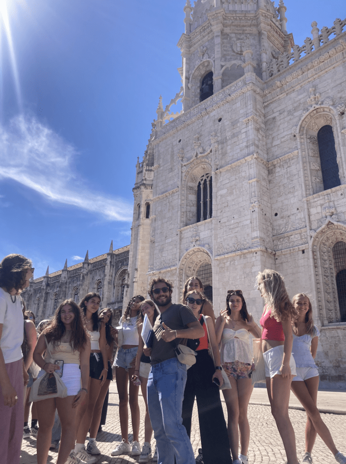 students and our program coordinator, Francisco, in Belém