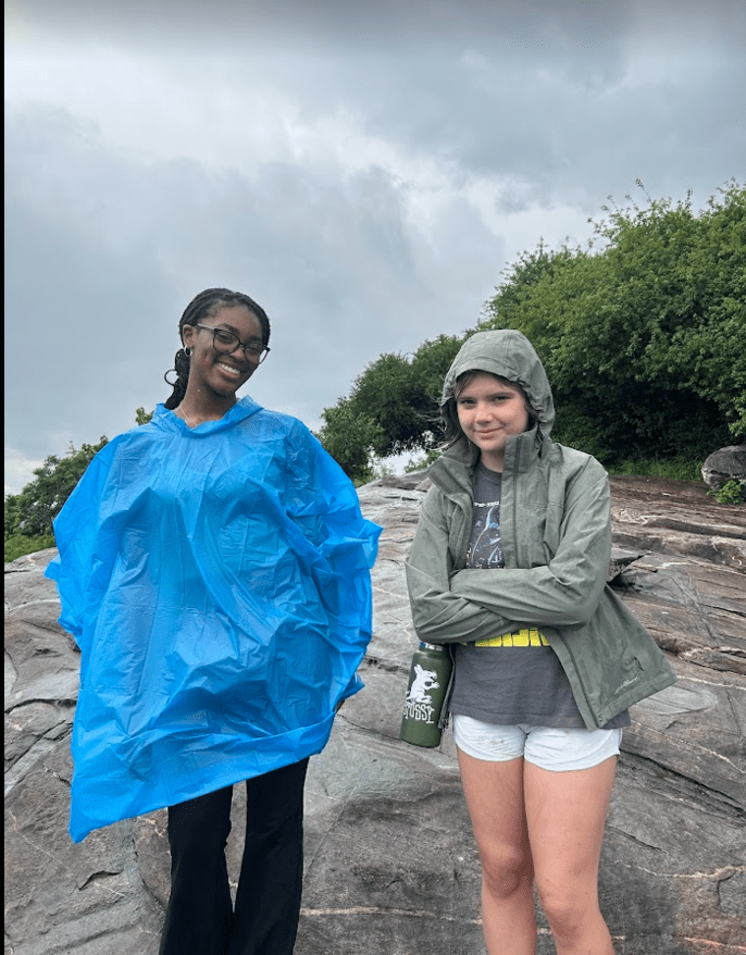 Shaiyanna and Claire in a photo up the Shai Hills.