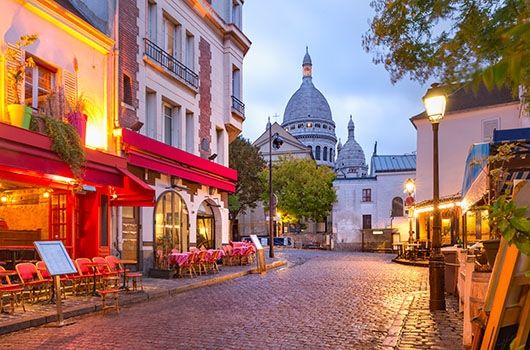 paris famous landmark at night