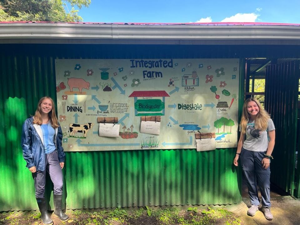 Emily and Zoe showing off the intergrated farm map.