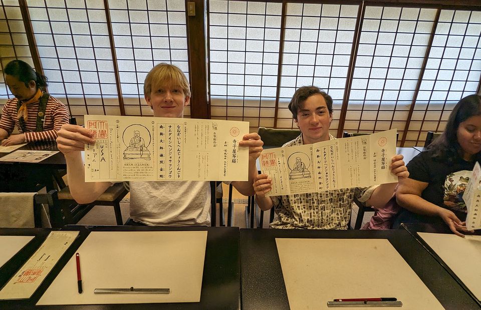 kyoto study abroad calligraphy class japanese