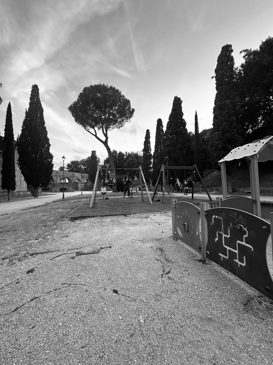 Student at the playground in the castle yard!