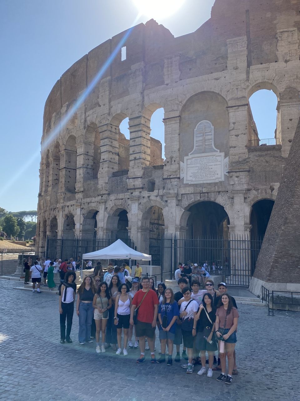 Students at the Colosseum 